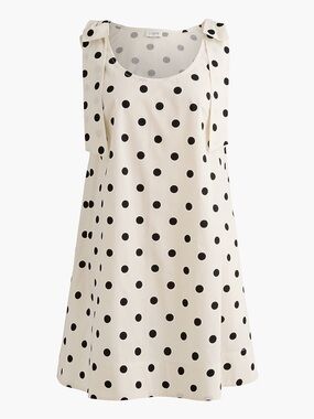 Jcrew • Tie Shoulder Polka Dot Dress